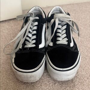 Vans Black & White Old Skool Low-Top Sneakers